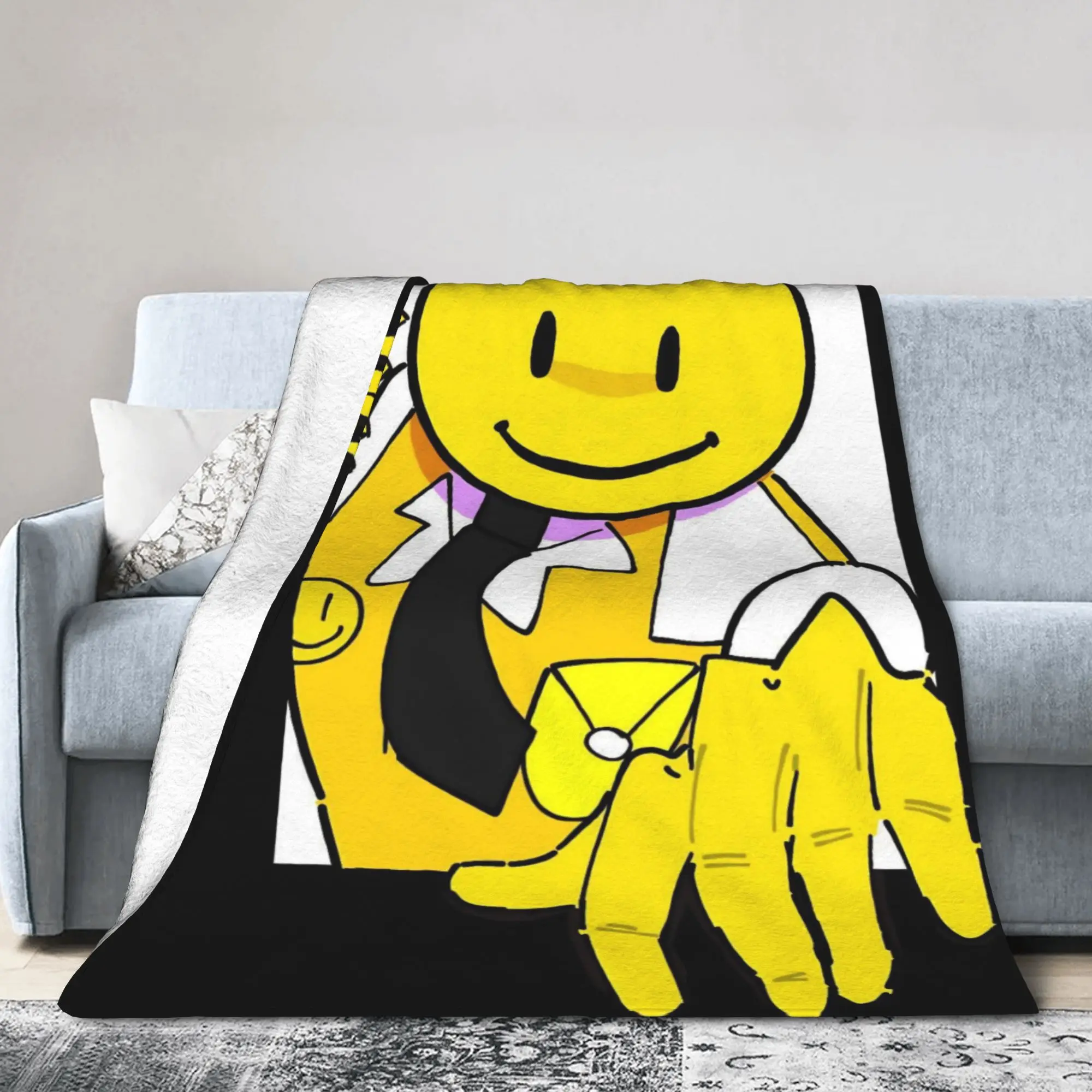 Verity Yellow Ball Blanket Cover Fleece Games Super Warm Throw Blanket for Home Couch Bedroom Quilt