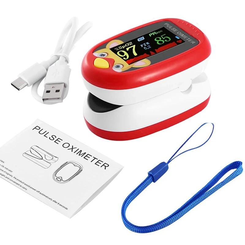 MINK USB Pediatric Oximeter Finger Blood Oxygen Monitor for Children Pulse Oximeter OLED Digital Oximetro Home Medical