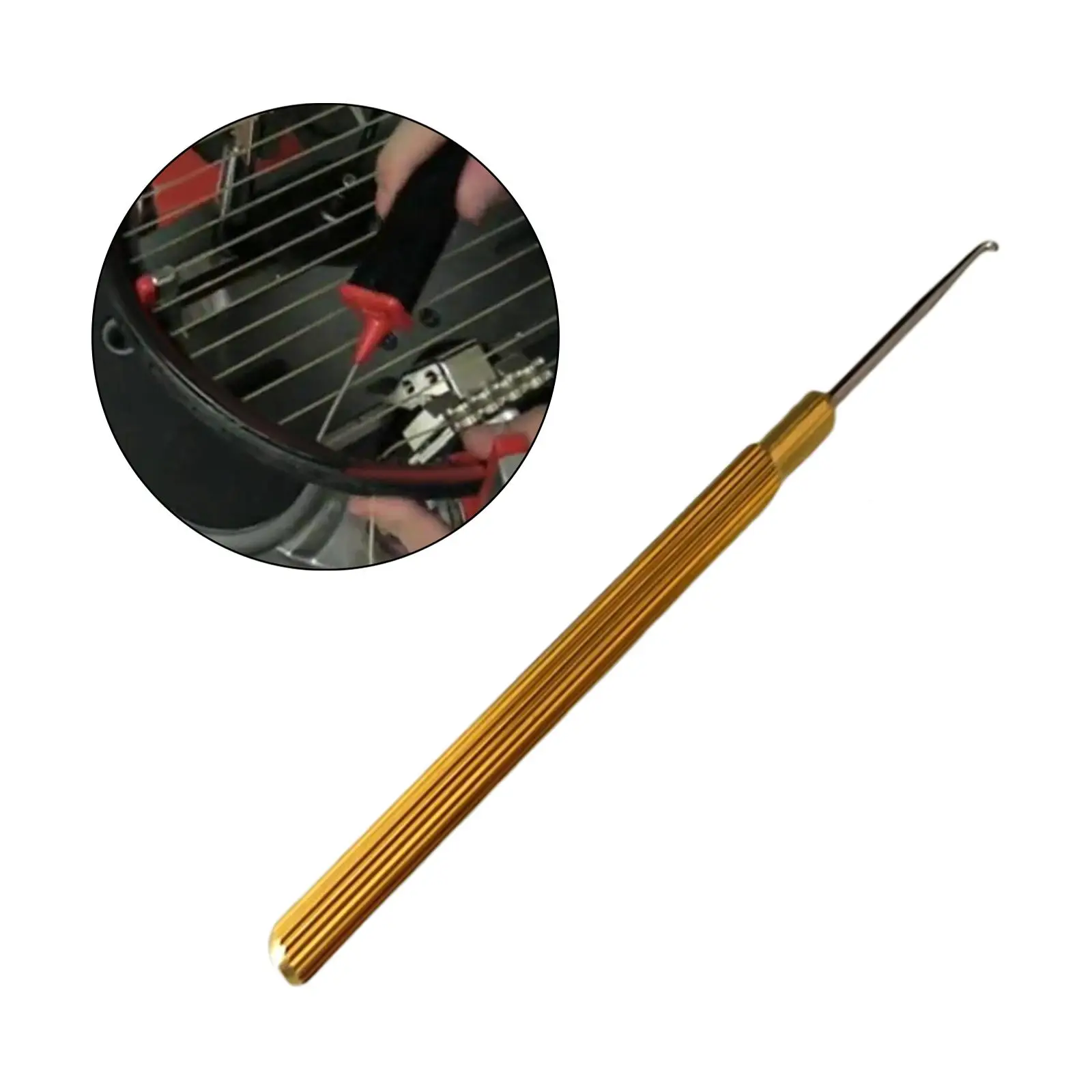 

Racket Stringer Hook Anti Slip Hand Tool Puller for Tennis Badminton Squash Racquets Stringing and Repair