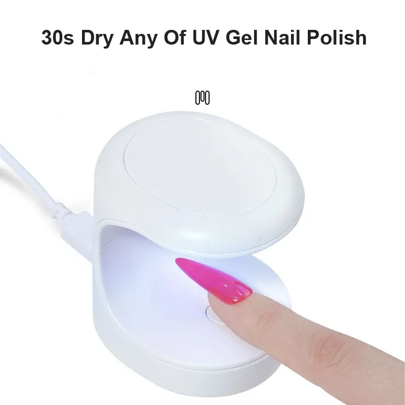 Mini Nail Dryer UV Lamp Manicure Machine Single Finger Nails Art Tool Gel Polish 16W Nail Dryer LED Lamp Manicure Tools With USB