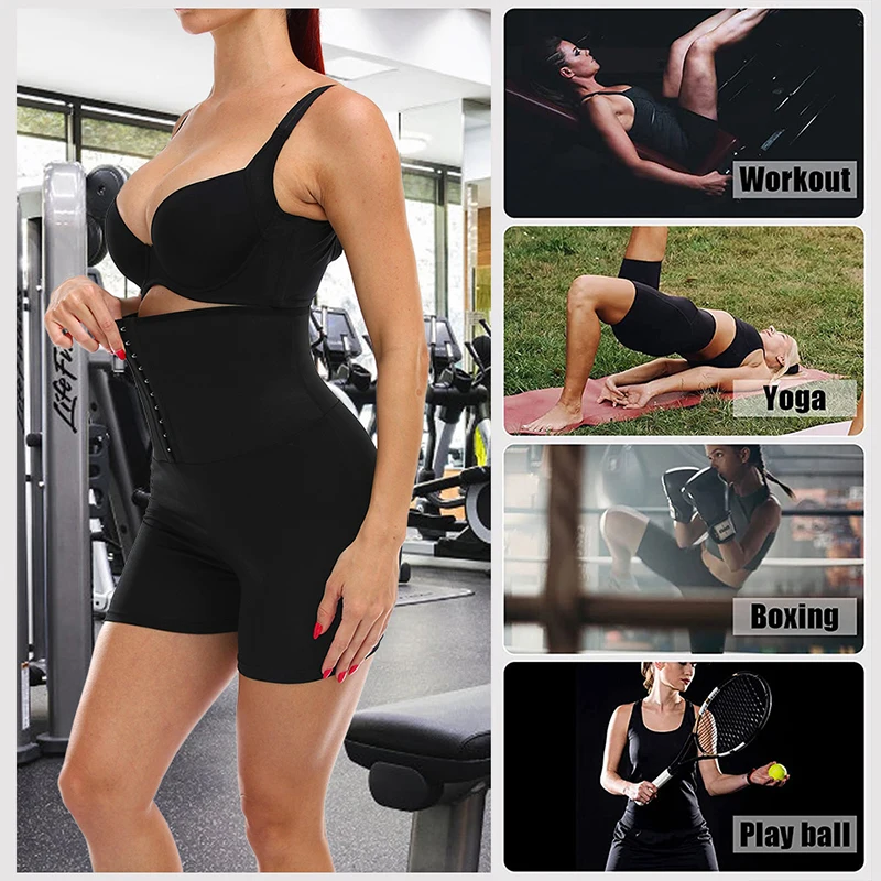 Thermal Shorts for Sports Women High Waist Sauna Pants Heat Trapping Shapewear Sweat Body Shaper Trainer Workout Fat Burner Faja