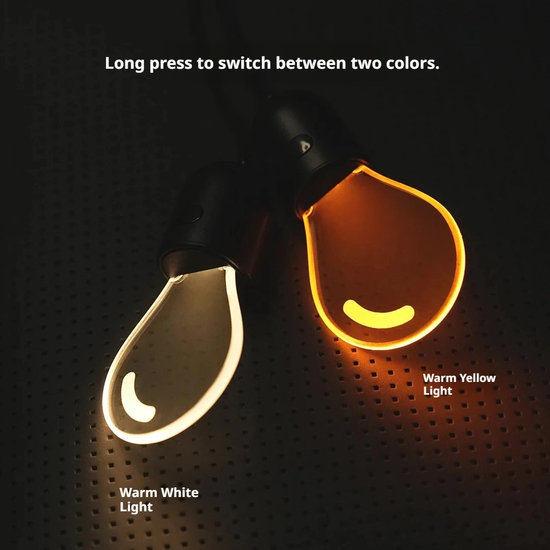 Car Rearview Mirror Ornament Hanging Decor Retro Small Car Light LED Bulb Atmosphere Lamp for Car Interior Decoration view 2