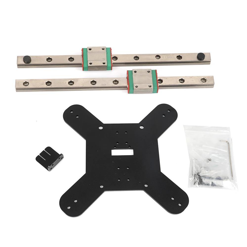 

KP3S Upgrade KIT Y Axis Linear Guide Rail Kit for KINGROON 3D Printer Hotbed Bracket 300mm MGN12 Linear Guide with Slider