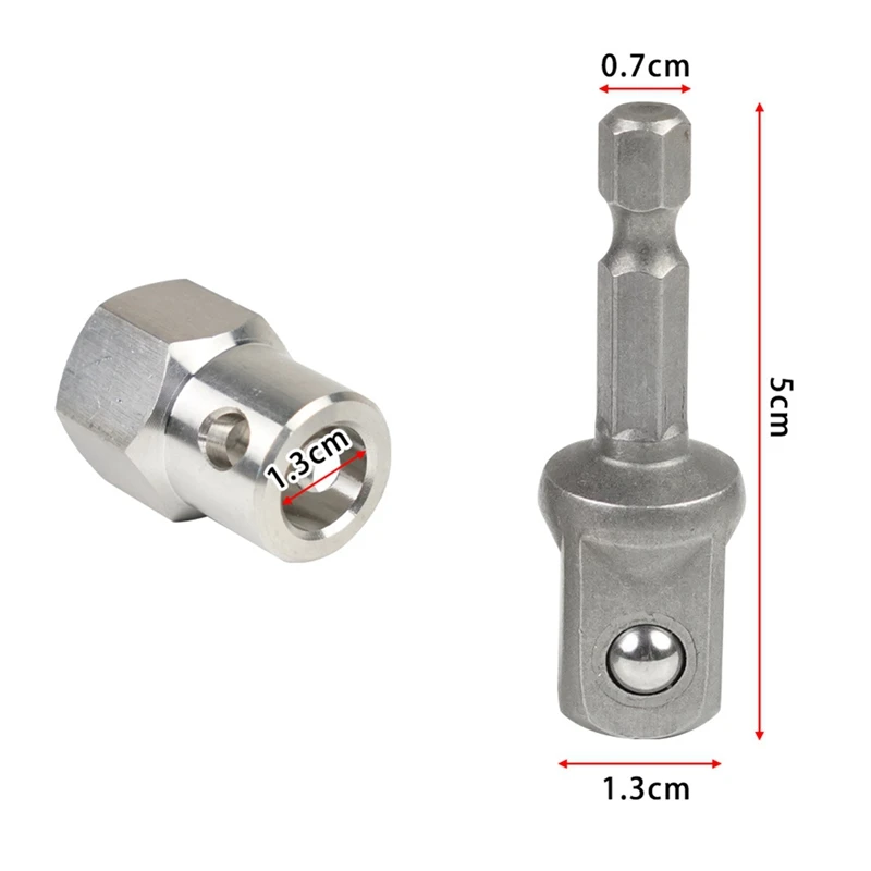 ABPP-Adattatore per punta da trapano adattatore per trapano a batteria con punta a bussola da 1/2 pollice per manovella per martinetto per rimorchio