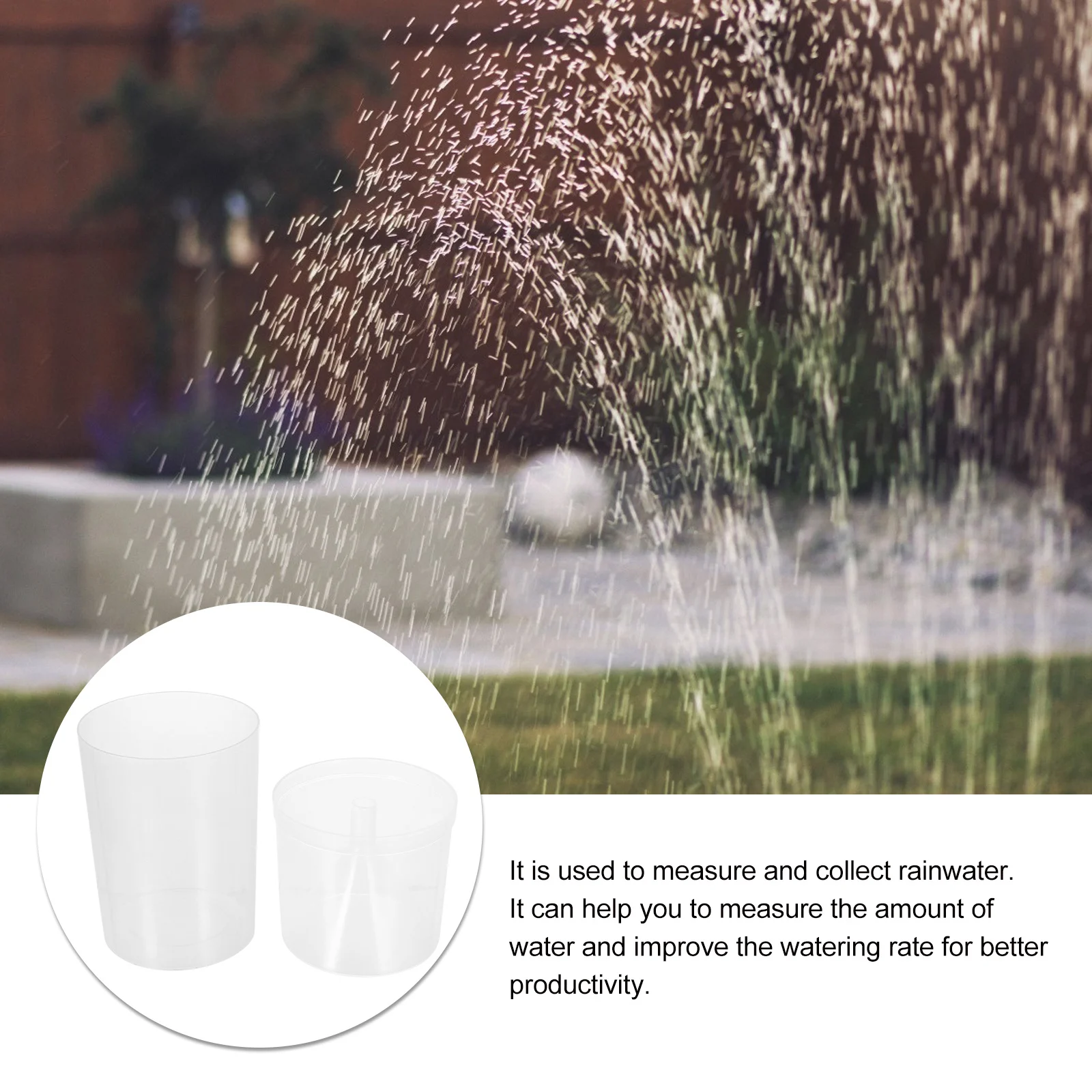 

1Pcs Accurate Plastic Garden Rain Gauge Ground Rainfall Measurement Tube for Outdoor Watering Rate Improvement