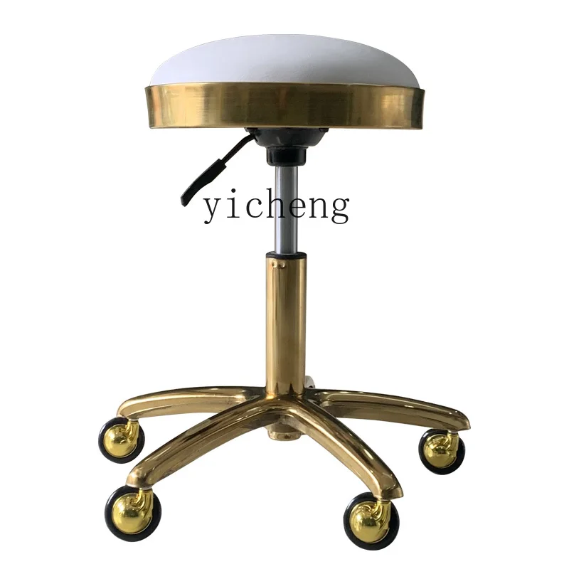 

Tqh Rotating Chair Lift Beauty Salon Office round Stool Barber Shop Pulley Stool with Backrest