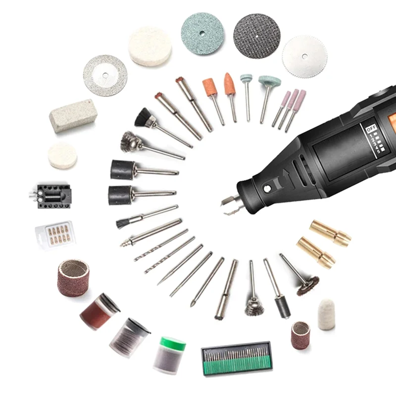 Y17A 262 stks/partij Elektrisch Gereedschap Rotary Tool Accessoire Set Past Voor Mini Boor Slijpen Polijsten Elektrische Rinder