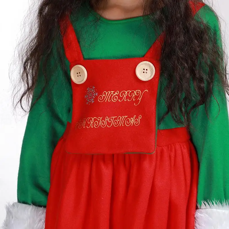 Kinder Elfen Outfit Elfen Kostüm Hut Socken festliche Weihnachten Outfit entzückende Elfen Kostüm Kleid Set Elfen verkleiden Festival