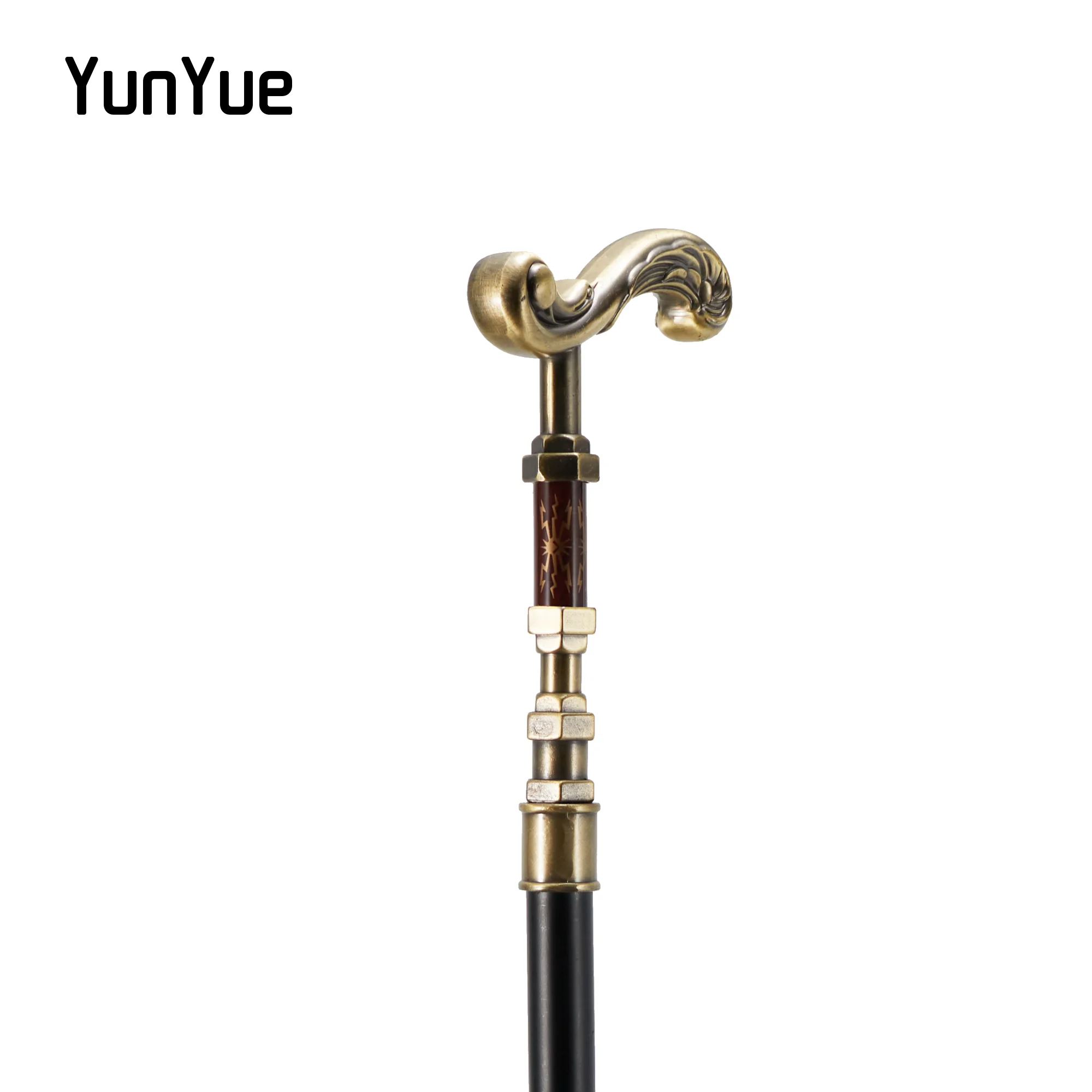 Bronze Flower Walking Stick Decorative Vampire Halloween Cospaly Vintage Party Fashionable Women Elegant Walking Stick 93cm