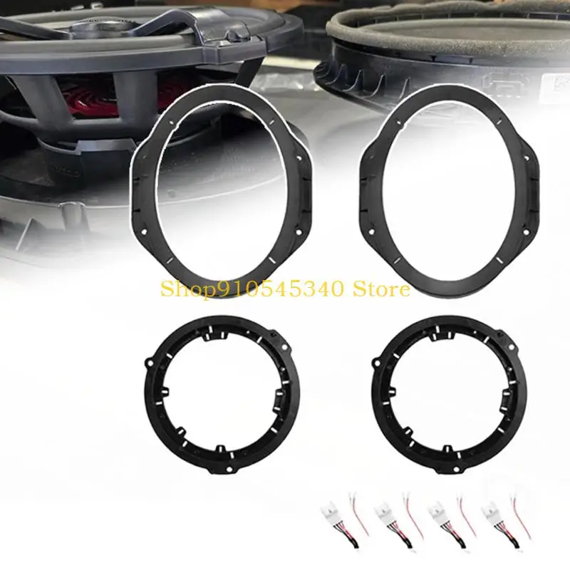 U2JA Speaker Mounting Adapters for Pickup Door Speaker Replacement, Injection Molded Brackets with Wiring Lead Ends for