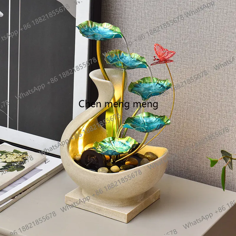 

Modern simple flowing water ornament water cycle light luxury office desktop living room entrance