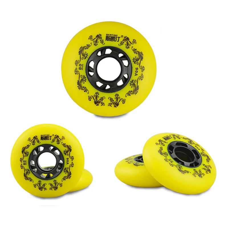 8 PCS Original SKATING 90A Inline Skates Wheels Slalom Sliding Roller Skating Wheels For Street Urban Fitness Free Skating Shoes