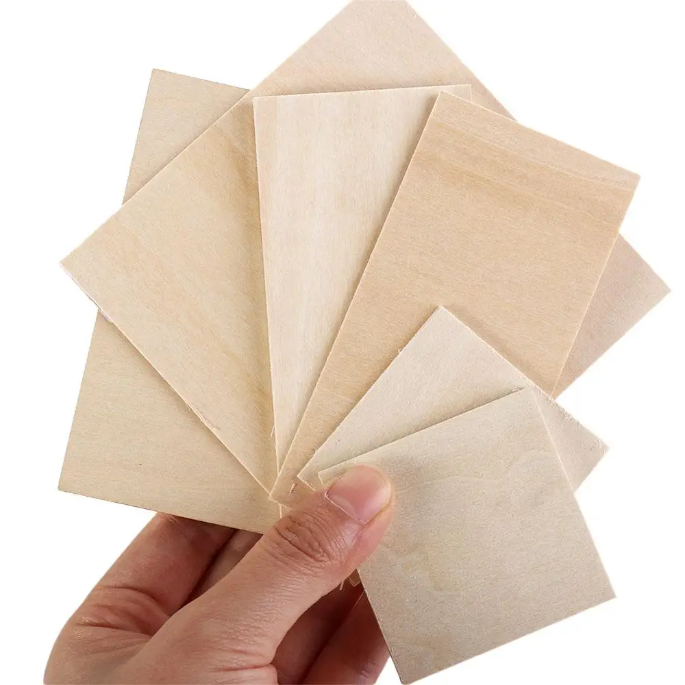 Sheets Wood Board Kid'S Model Materials Aviation Model Layer Board Wooden Plywood Board Sheet Rectangle Wood Basswood Plywood