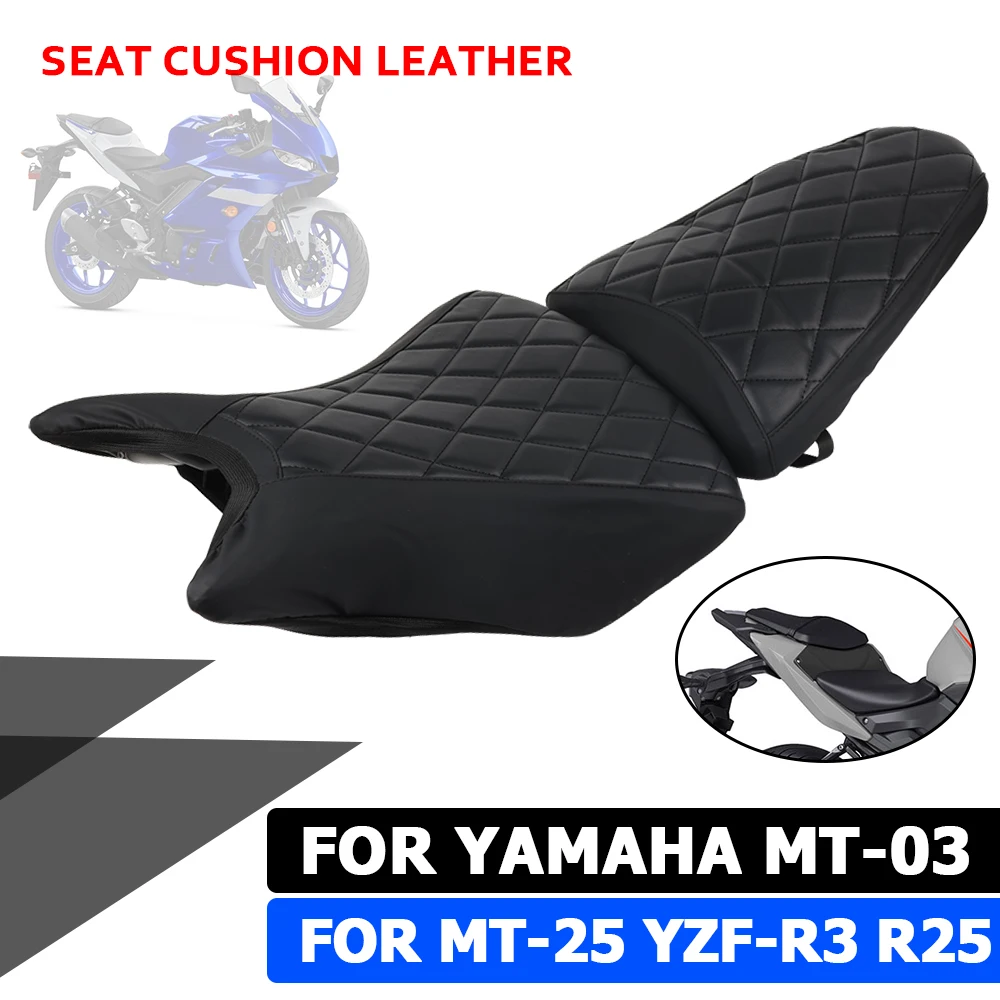 Motorcycle Accessories Seat Cushion Cover Guard Protector Dust Case Leather For YAMAHA MT-03 MT-25 MT03 MT25 YZF-R3 YZF-R25 2023