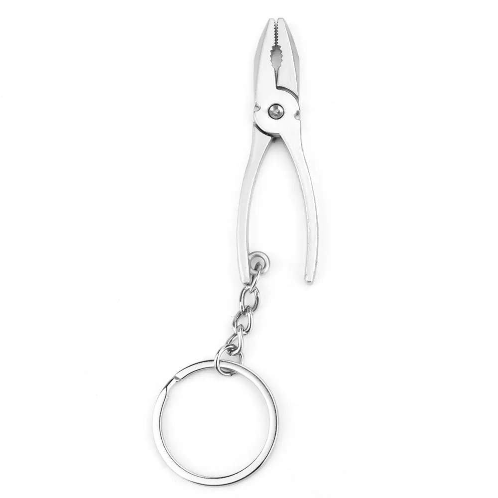 Chaveiros para homens, Car Bag Keyring, Outdoor Combination Tool, Portátil Mini Utility Pocket Clasp, Régua Martelo, Chave, Alicate, Pá, Homens