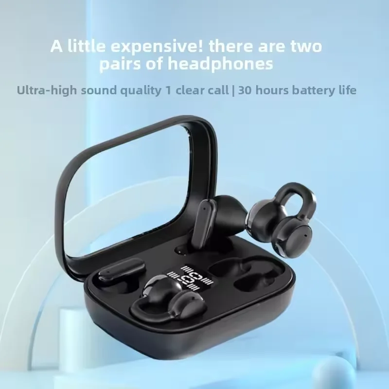 

Беспроводные наушники TWS Bluetooth 5.4, Dolby, дизайн с креплением на ухо/внутриушные, шумоподавление ENC, LED-дисплей, сенсорное управление, спортивные наушники.