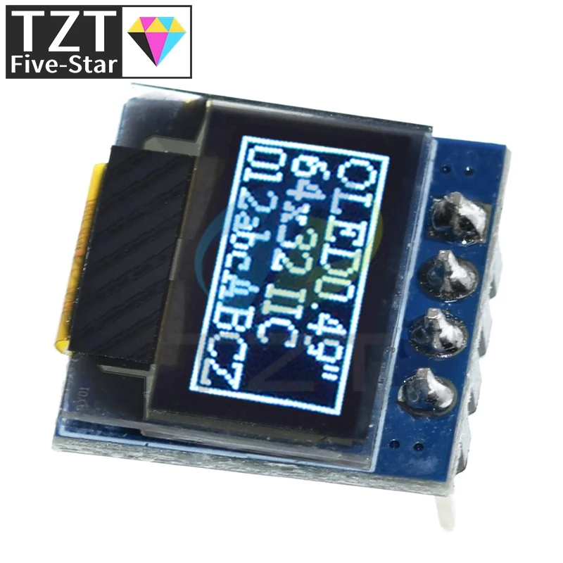 TZT OLED 디스플레이 LCD 모듈, 흰색 0.49 인치 스크린, 64x32 I2C IIC 인터페이스, SSD1315 드라이버, Arduino AVR STM32 용, 0.49 인치