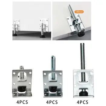 4 szt. nóżki poziomujące nóżki sofy przedłużacze nóg stołu stalowe podnośniki nóg biurka przenośna stopka poziomująca do kuchni domu sypialni kanapy biurka