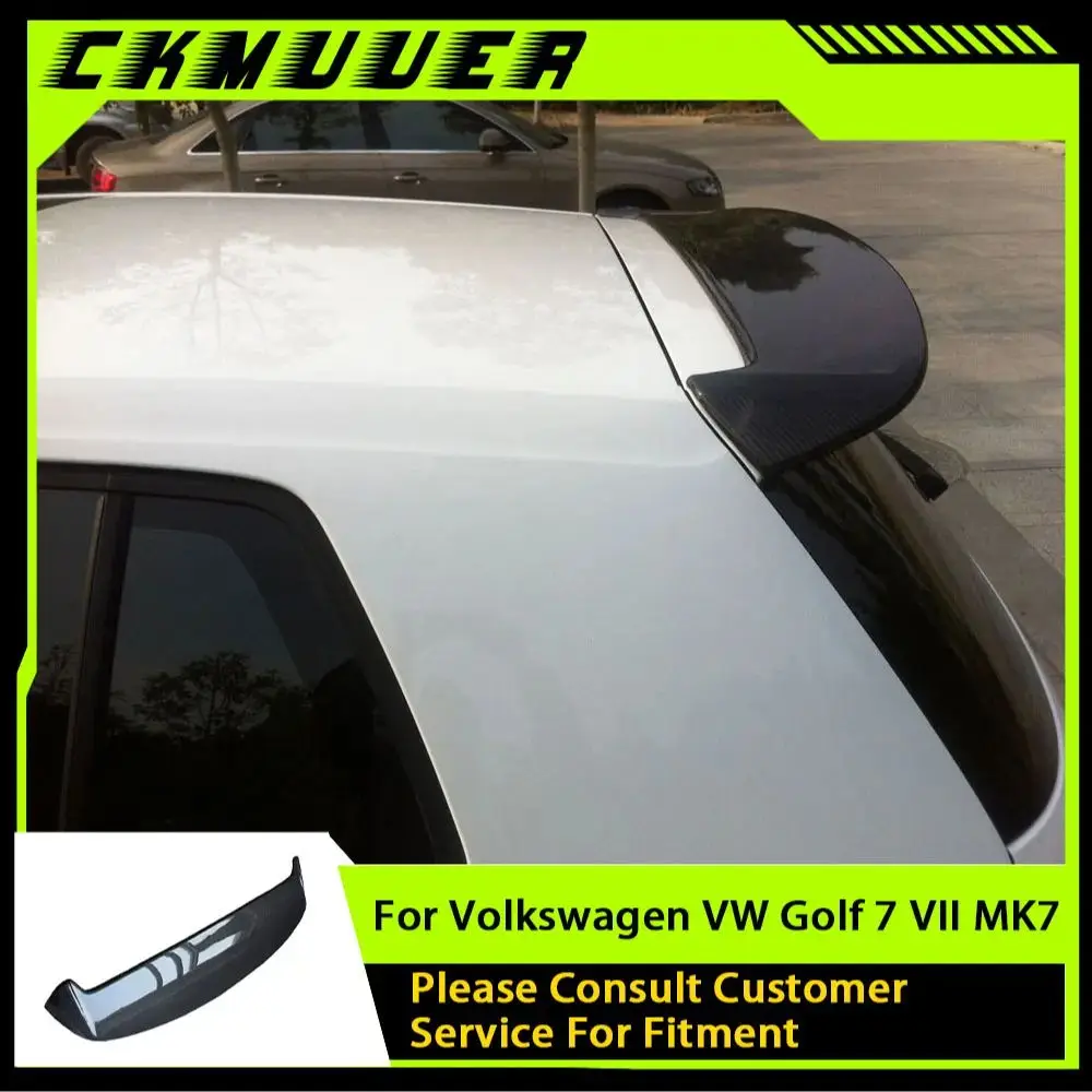 

CKMUUER Carbon Fiber Rear Spoiler Roof Wings for Volkswagen VW Golf 7 VII MK7 7.5 Standard 2014 - 2019 Not For GTI and R