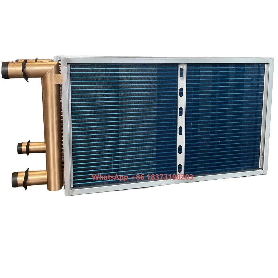Water to Air Industrial Copper Tube Hydrophilic Aluminum Fins Water Cooling Coil Heat Exchanger for Air Handling Unit AHU