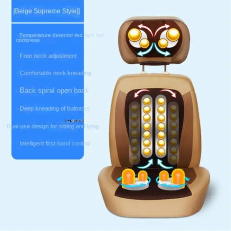 

220V Massager Cushion Cushion Neck Back Waist Whole Body Multifunctional Kneading Electric Home Massage Cushion