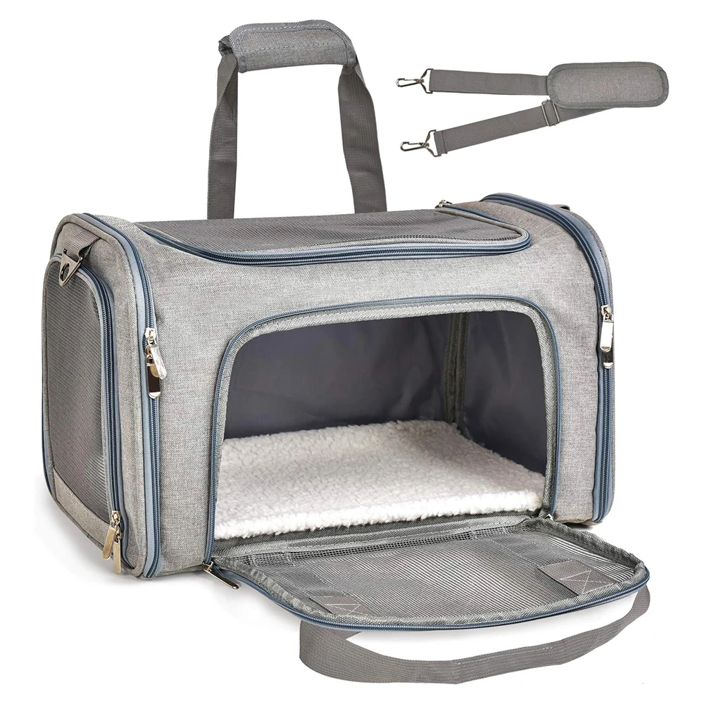 

1PC Cat, Dog Carrier for Small Medium Cats Puppies up to 15 Lbs, Collapsible Travel Puppy Carrier JJ0433