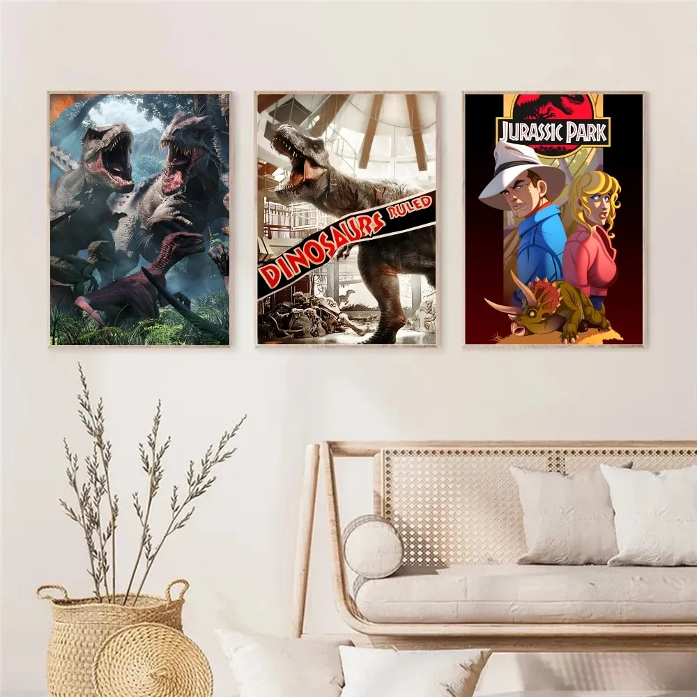 J-Jurassic Park Poster Paper Print Home Living Room Bedroom Entrance Bar Restaurant Cafe Art Painting Decoration