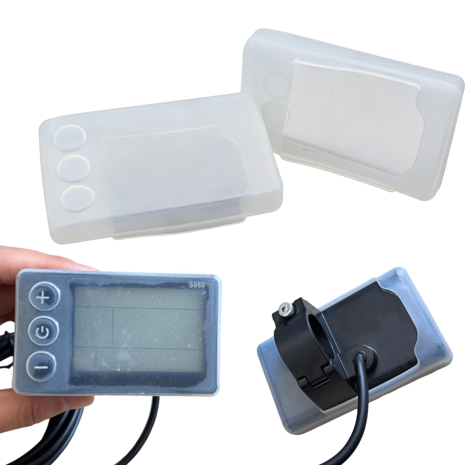 S866 Electric Bicycle Instrument Protective Cover Scratch-Resist Bike Computer Silicone Protect Sleeve Speedometer Monitor Case