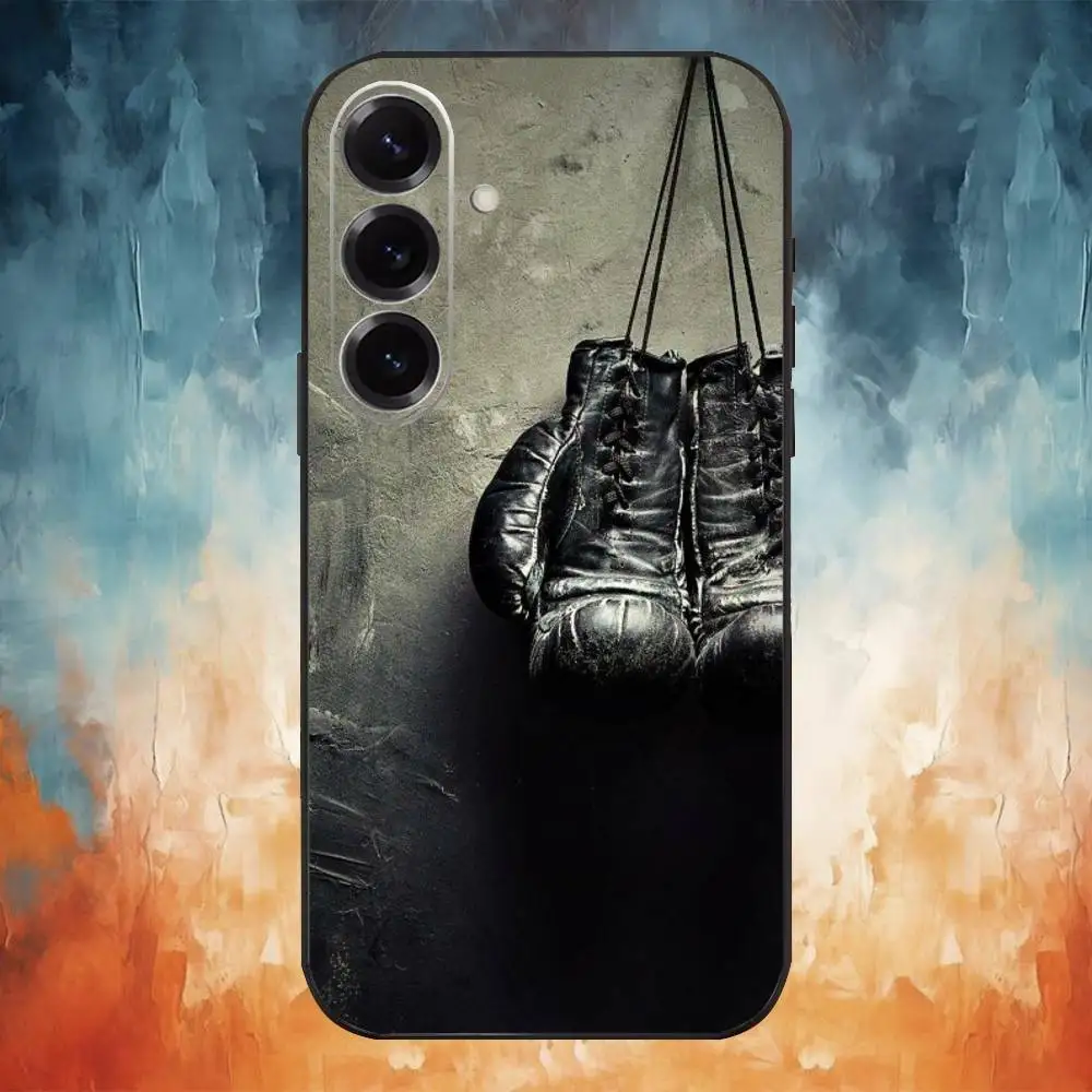 حافظة هاتف الملاكمة لهاتف سامسونج جالاكسي A73، A72، A71، A70، A53، A52، A51، غطاء أسود ناعم آخر #3