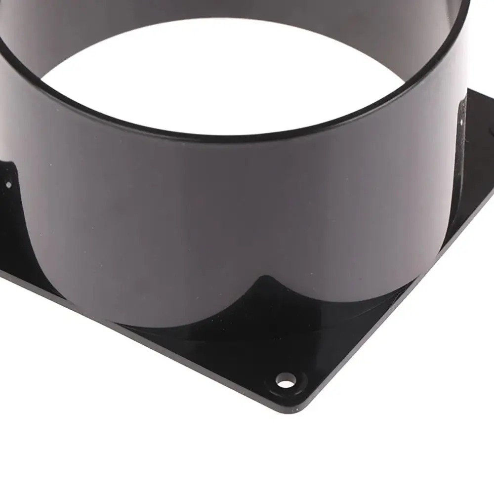 1Pcs 75/100/120/150mm Flange Connector Square Bottom Pipe Fitting Air Inlet And Outlet Black ABS Air Ducting Connection Flange