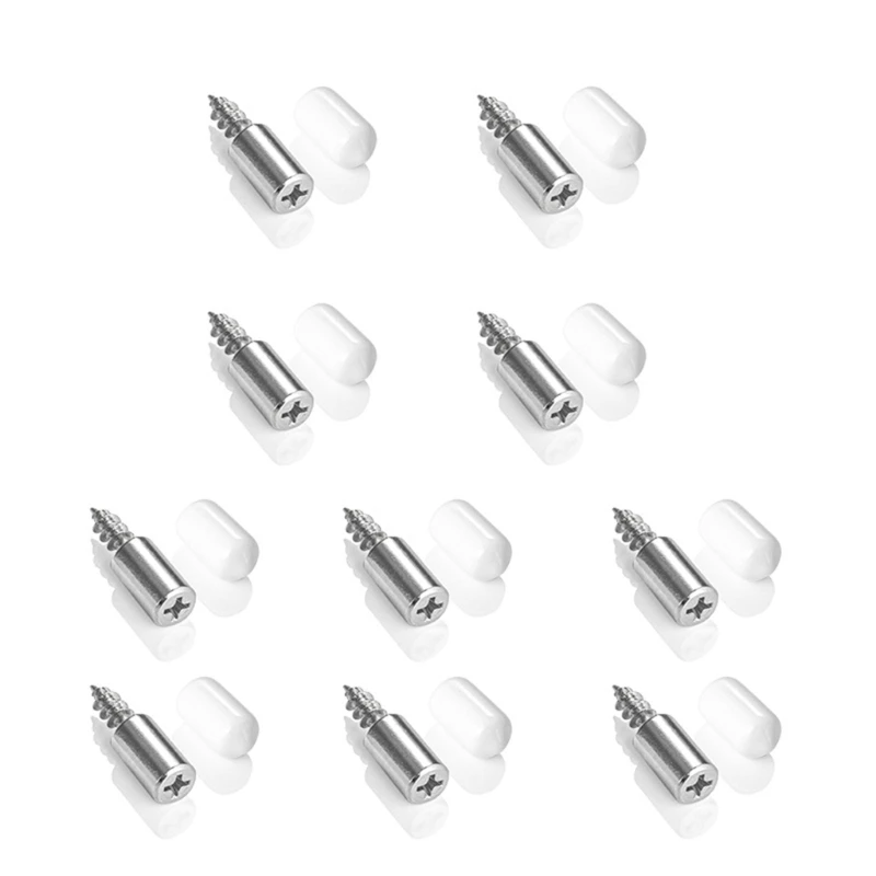 Parafusos Self-Tapping Layer Plates Holder, Roupeiros Armazenamento Rack, Parafusos Septo, Prateleira Suporte Studs, Prateleiras Fixas, 10 Pcs, 50Pcs