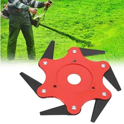 Manganese Steel Cutter Blade 6 Teeth Grass Durable Trimmer Head Lawn Weeding Garden Tools Supplies Accessories mower  lawn