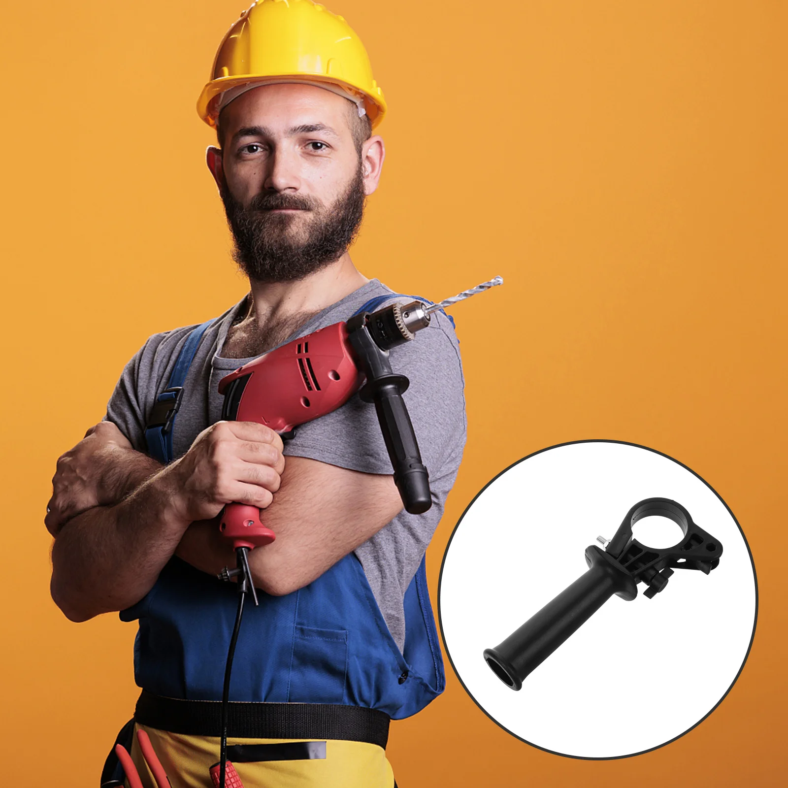 

Вспомогательная ручка ударной дрели. Пластиковая замена. Передний молоток. Ручка сверла для порошка. Простая установка. Стабильное управление. Уменьшение рук.