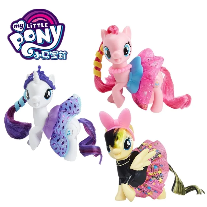 Hasbro Original My Little Pony อะนิเมะน่ารักกระโปรง Action Figure ของเล่นสําหรับชายหญิงเด็กของขวัญสะสมเครื่องประดับ