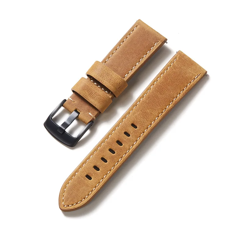 Cow Leather Watch Band Straps 20mm 22mm Wrist Belt Vintage Genuine Leather Watch Bracelet 24mm Quick Release