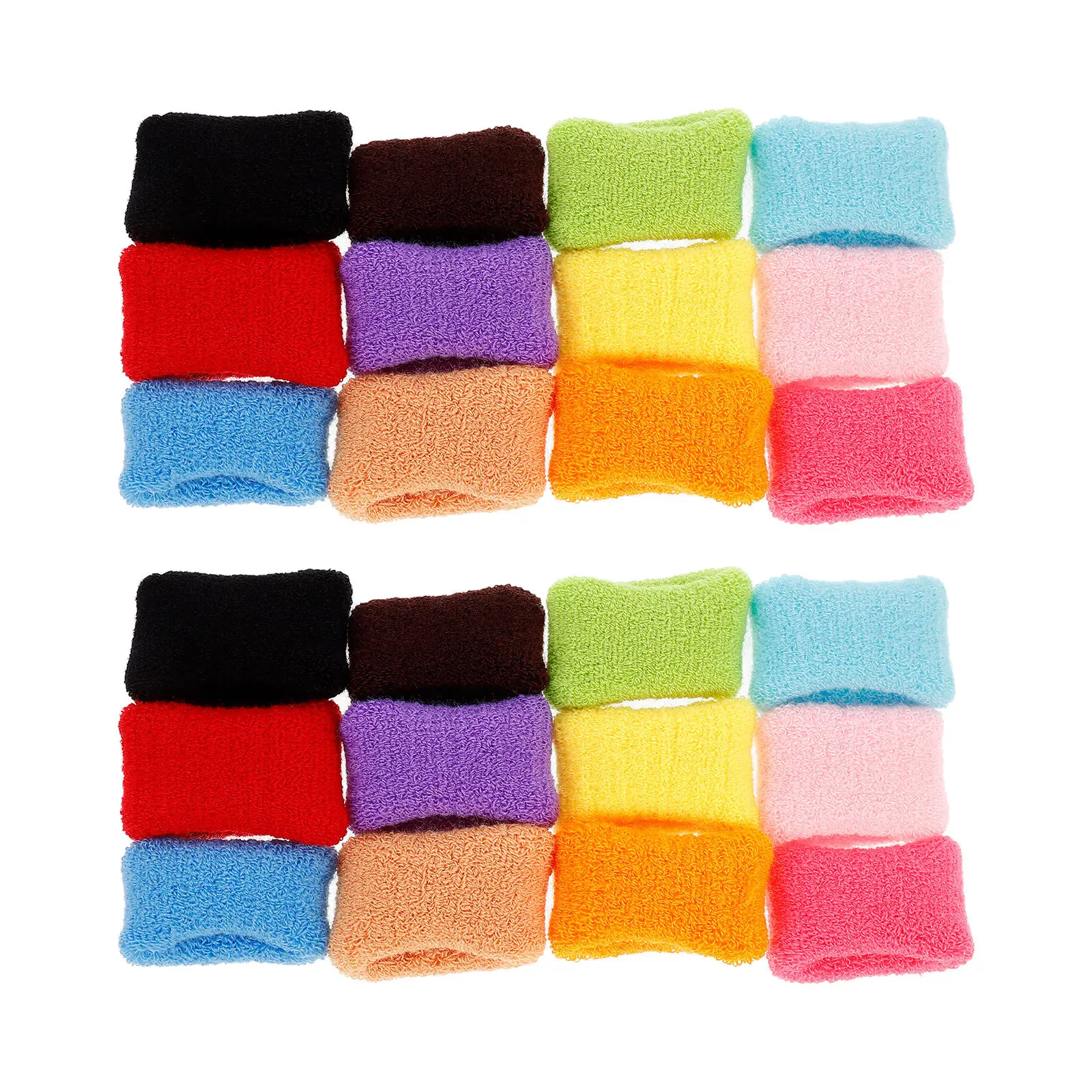 24Pcs Comfortable Wide Sports Sweatband Thickened Elastic Headband for Running Yoga Gym Workout Basketball Hiking Golf Exercise 6