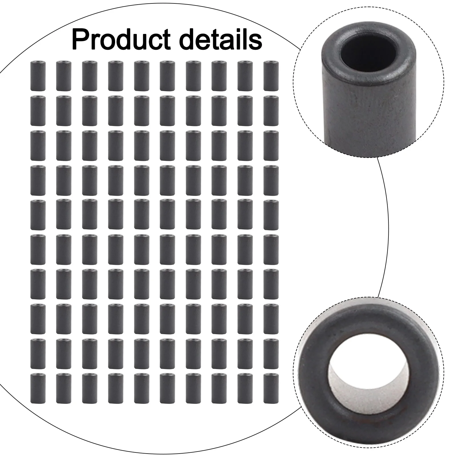 Set of 100 Ferrite Core Rings Enhanced Electromagnetic Shielding Solutions for Various Electronics Applications