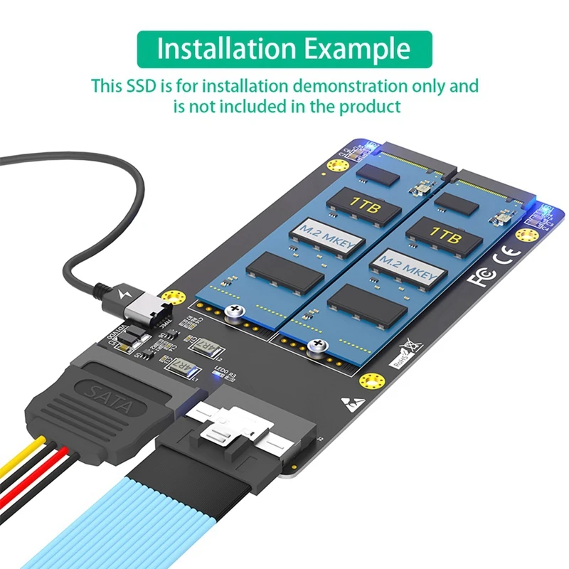 محول RISE-Dual 2X M.2 NVME SSD إلى SFF-8654 8X (يتطلب اللوحة الأم Pcie Bifurcation)