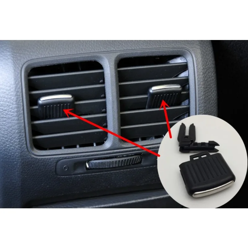 Automobile Part New Black Plastic Centre Armrest Box Rear Air Conditioning Vent Louvres Outlet Paddle for Volkswagen Golf 6