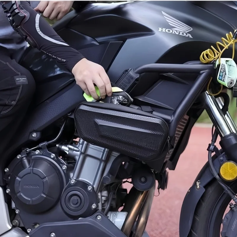 Large Capacity Motorcycle Side Bag - Universal No Logo Saddlebag, Waterproof Multifunctional Storage Pouch image 2