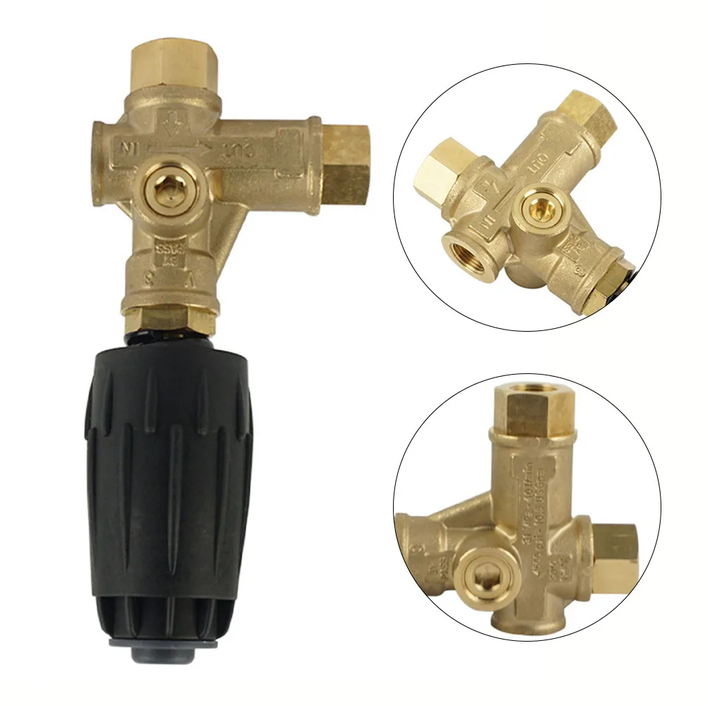 High-Performance Valve VRT3 Pressure Jet Wash 140 Bar Pressure 40 Litres Per Minute Brass Steel Construction