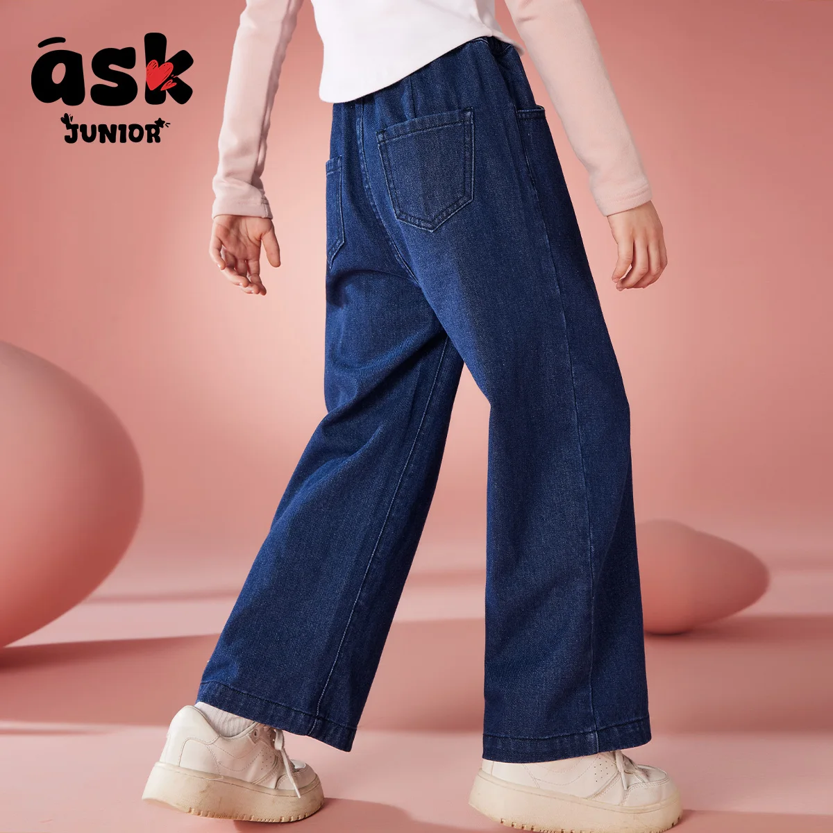 اسأل جينز جونيور للأطفال الخريفي الكلاسيكي ذو اللون الأساسي واسع الساق #2