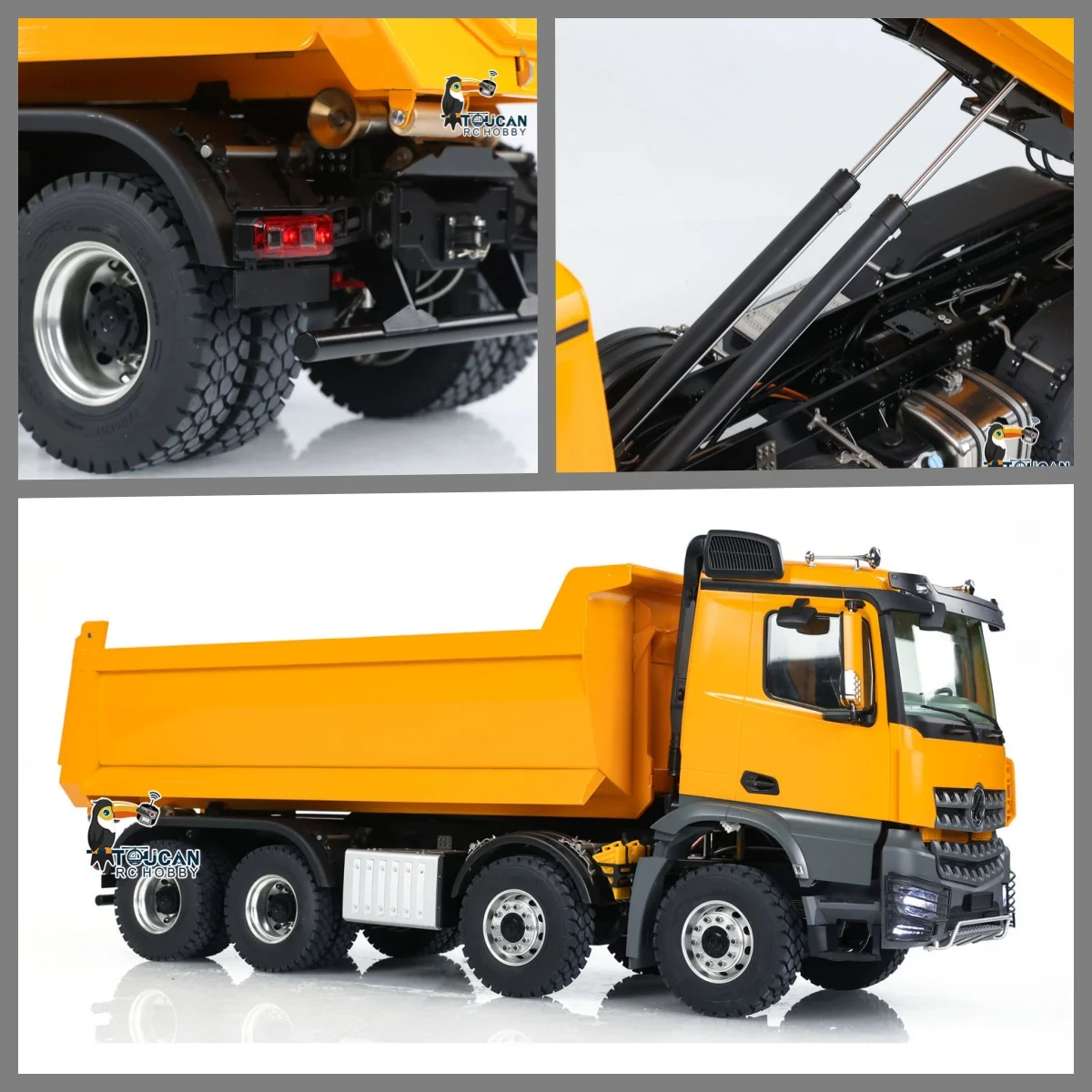 

New Kabolite 1/14 K3366 8X8 RC Hydraulic Tipper Car U Bucket Controlled Finished Dumper Truck 2 Speed Transmission Sound Toys