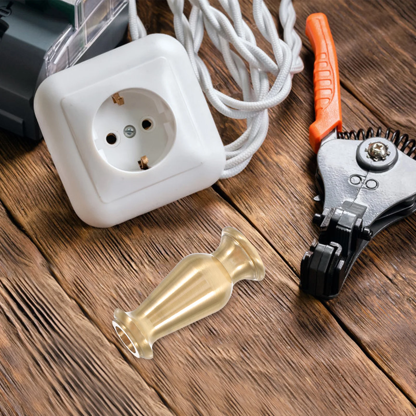 

Copper Parts in Floor Lamp Connecting Neck Diy Spindles Metal Making Brass Tube Fitting for Pole Standing Replacement