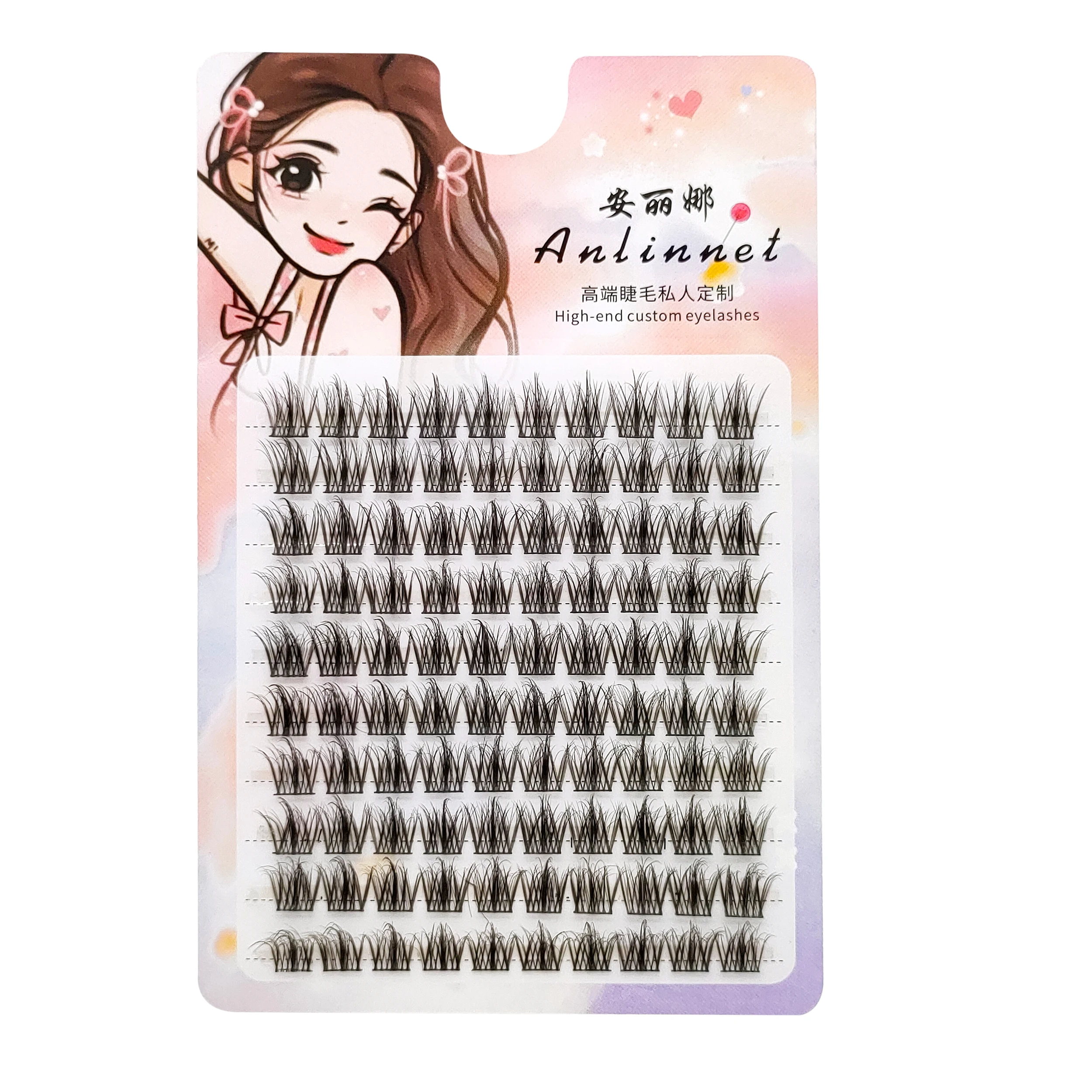 5D Mink Manga Lashes Fluffy Individual Eyelashes Natural False Eyelashes Korean Makeup eye lashes Lazy Trilogy cluster lashes