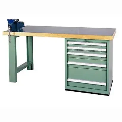 Super popular workshop workstation wooden workbench with tool cabinet