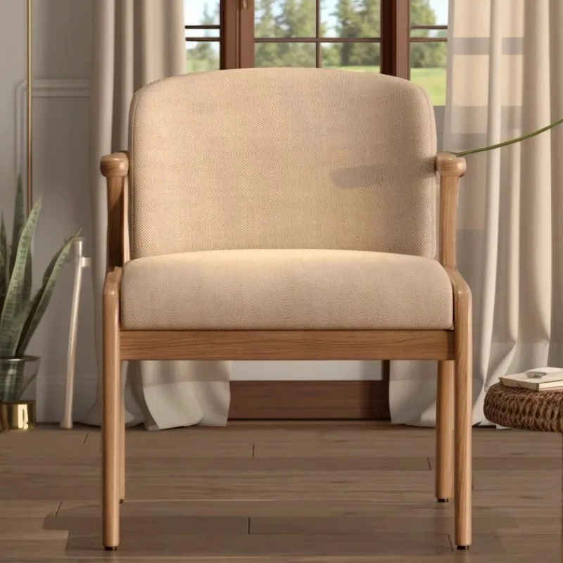

Wabi Sansan Wind Solid Wood Dining Chair Hotel Study Living Room New Chinese Leisure Chair