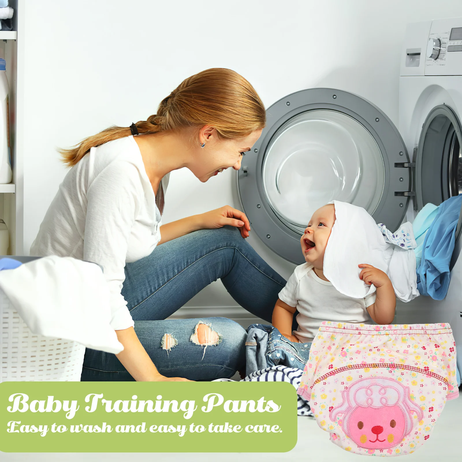 

6Pcs Baby Toddler Training Pants Waterproof Washable Soft Underwear Cartoon Pattern Potty Training Prevent Wetting Outside