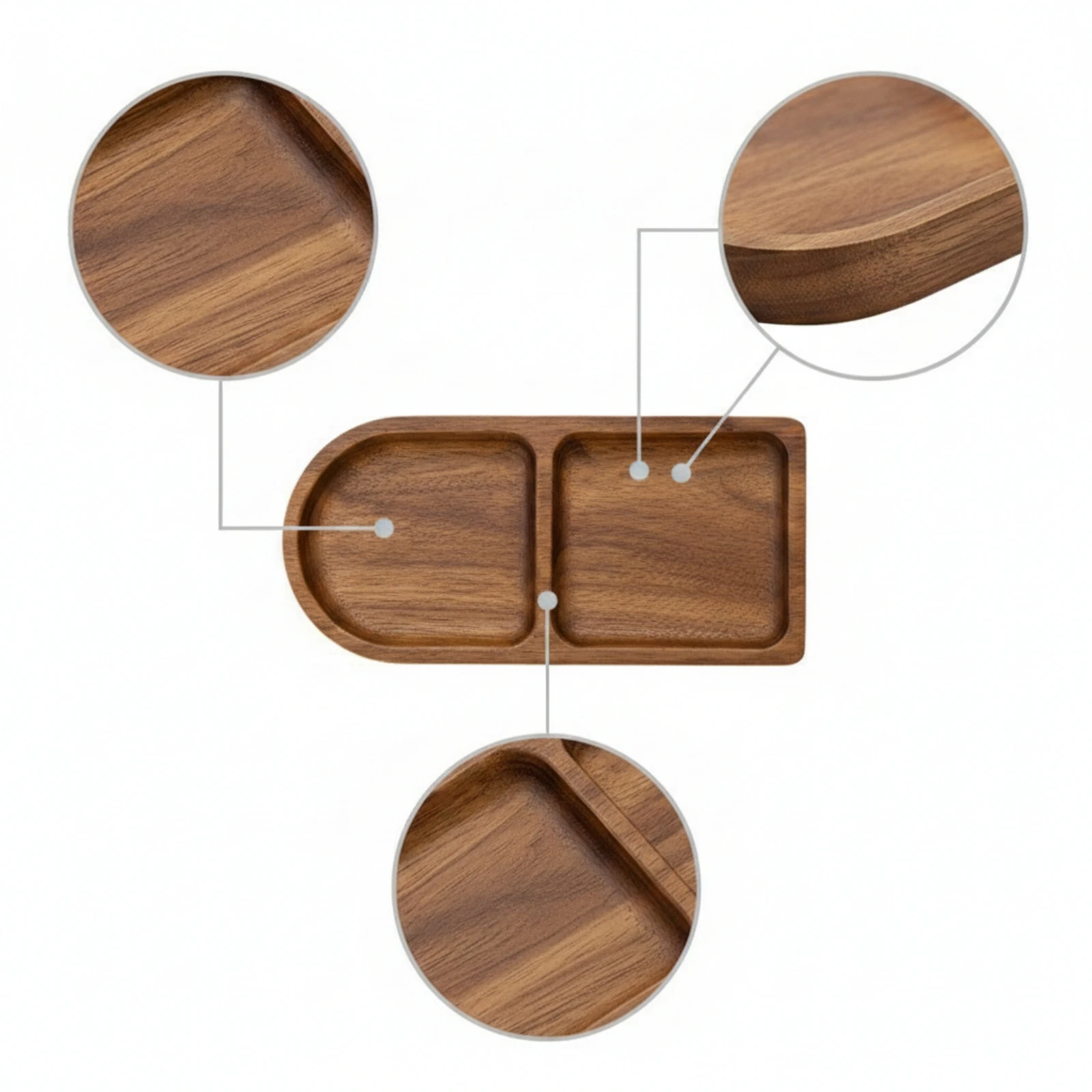 Divided Serving Tray Stylish S - đánh giá và giá Wooden Serving Tray