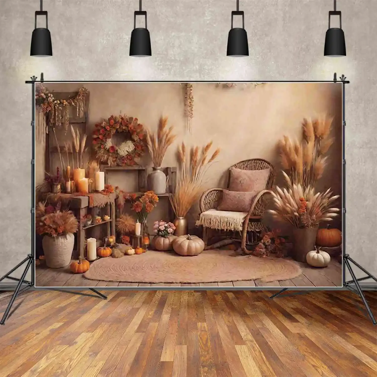 MOON.QG Boho Anniversary Photography Background Coybow Decoration Autumn Photozone Backdrop Children Studio Photobooth Props